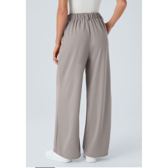 Halara High Waisted Plicated Side Pocket Wide Leg Waffle Pants Sz Small Womens G - Picture 9 of 10